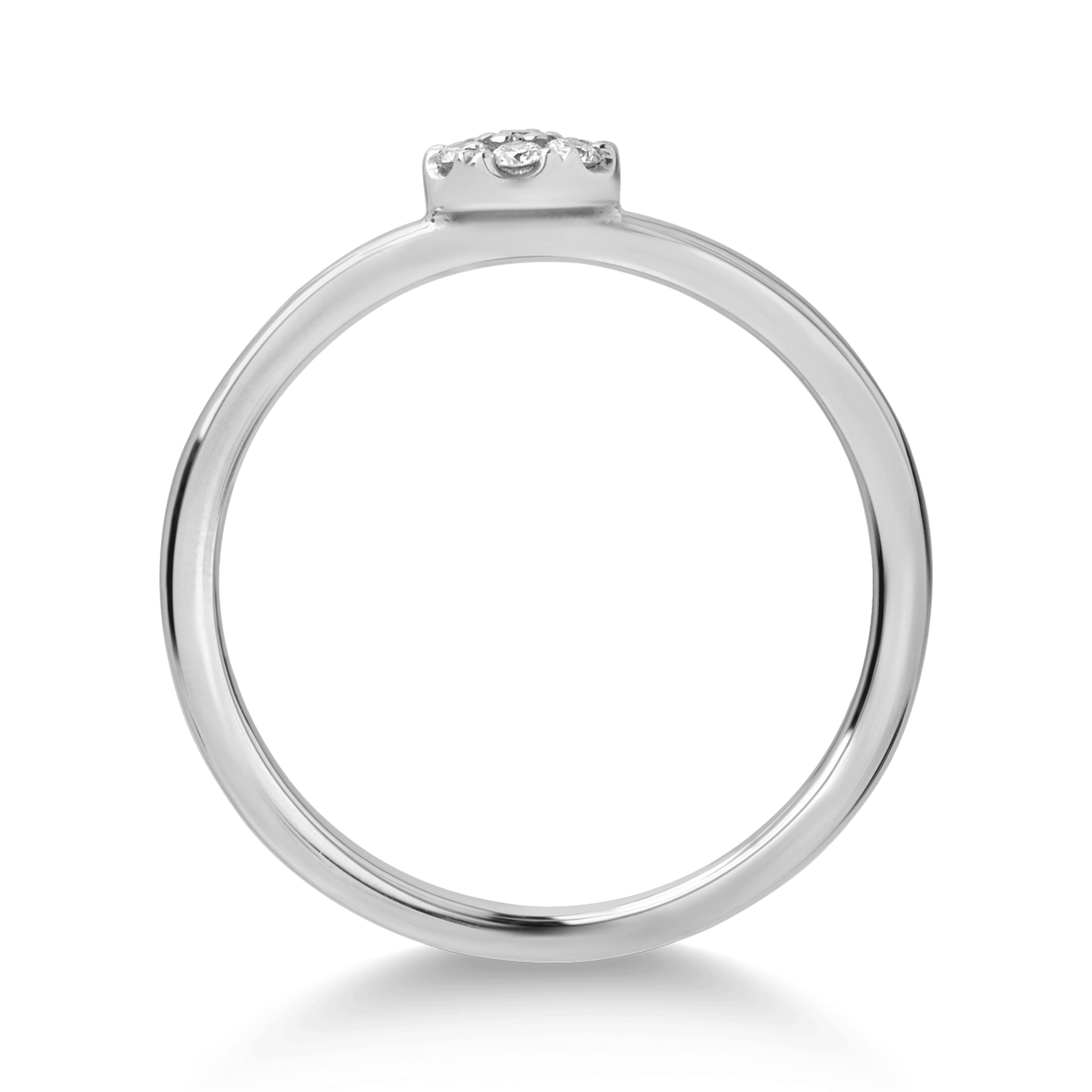 Inel de logodna din aur alb de 18K cu diamante de 0.1ct