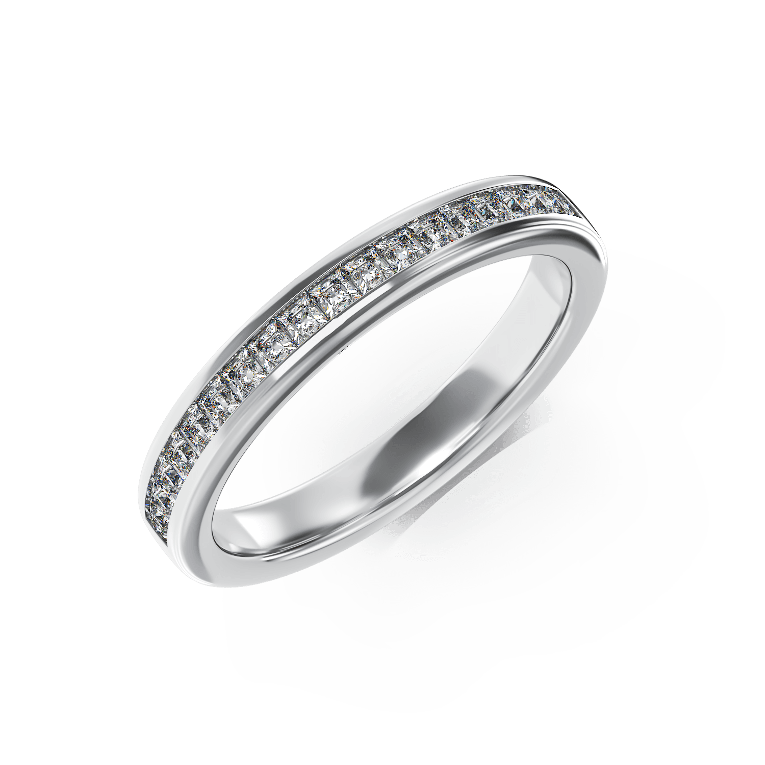 Inel din aur alb de 18K cu diamante de 0.37ct