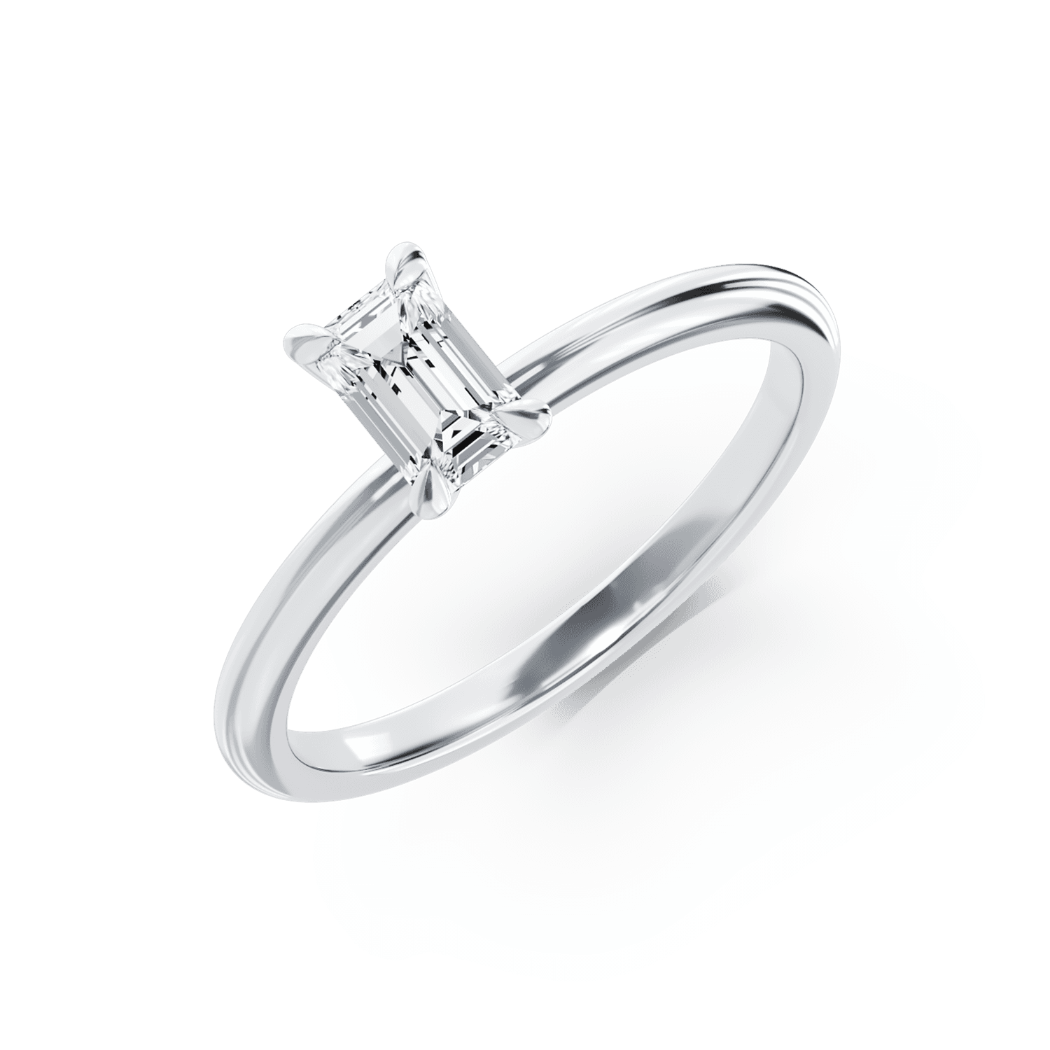 18K white gold engagement ring with 0.3ct Solitaire diamond