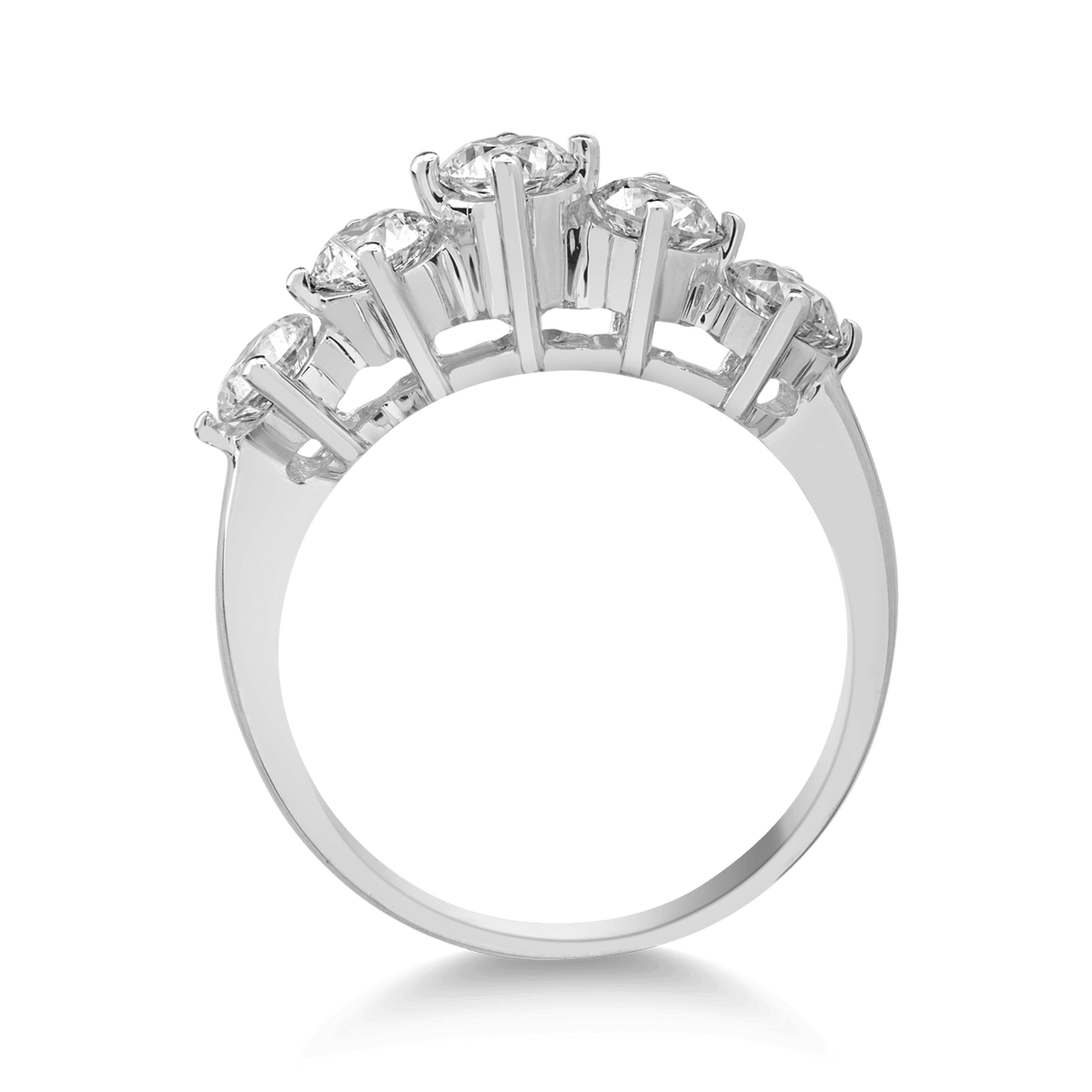 Inel din aur alb de 18K cu diamante de 1.4ct