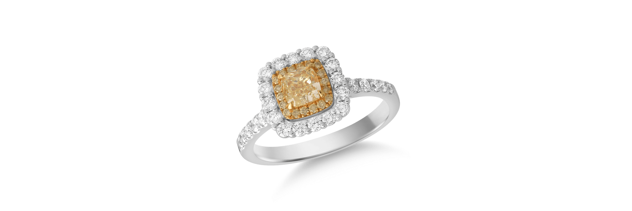 Inel din aur alb de 18K cu diamante de 1.2ct