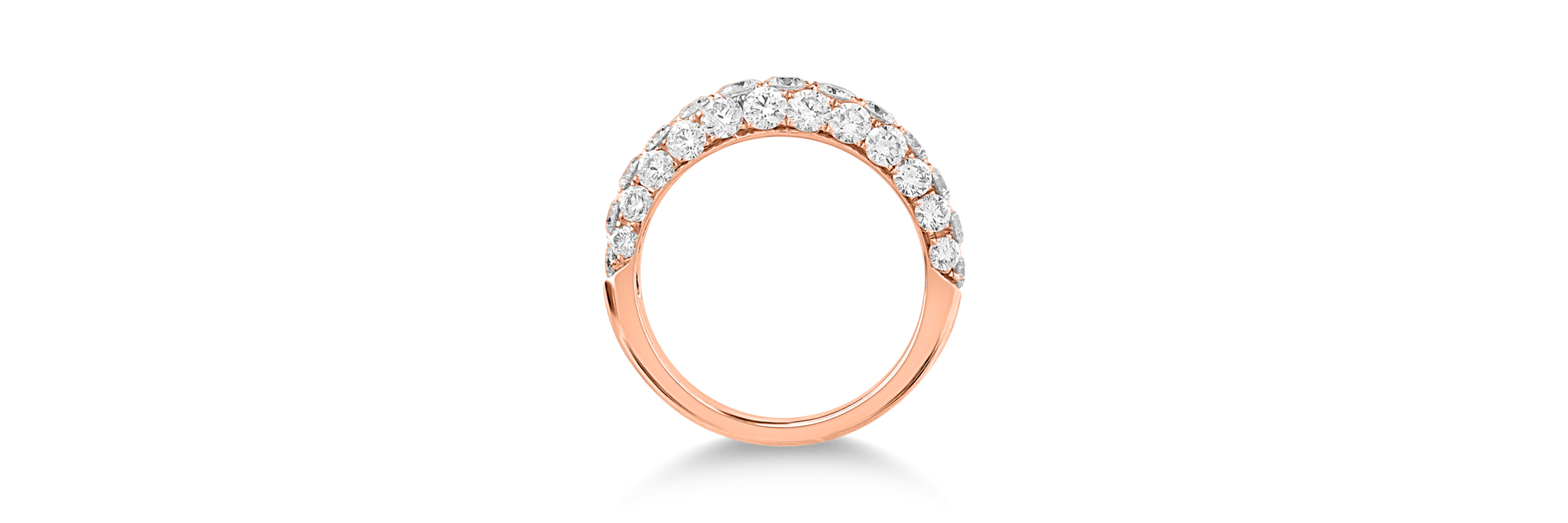 Inel din aur roz de 18K cu diamante de 2.03ct