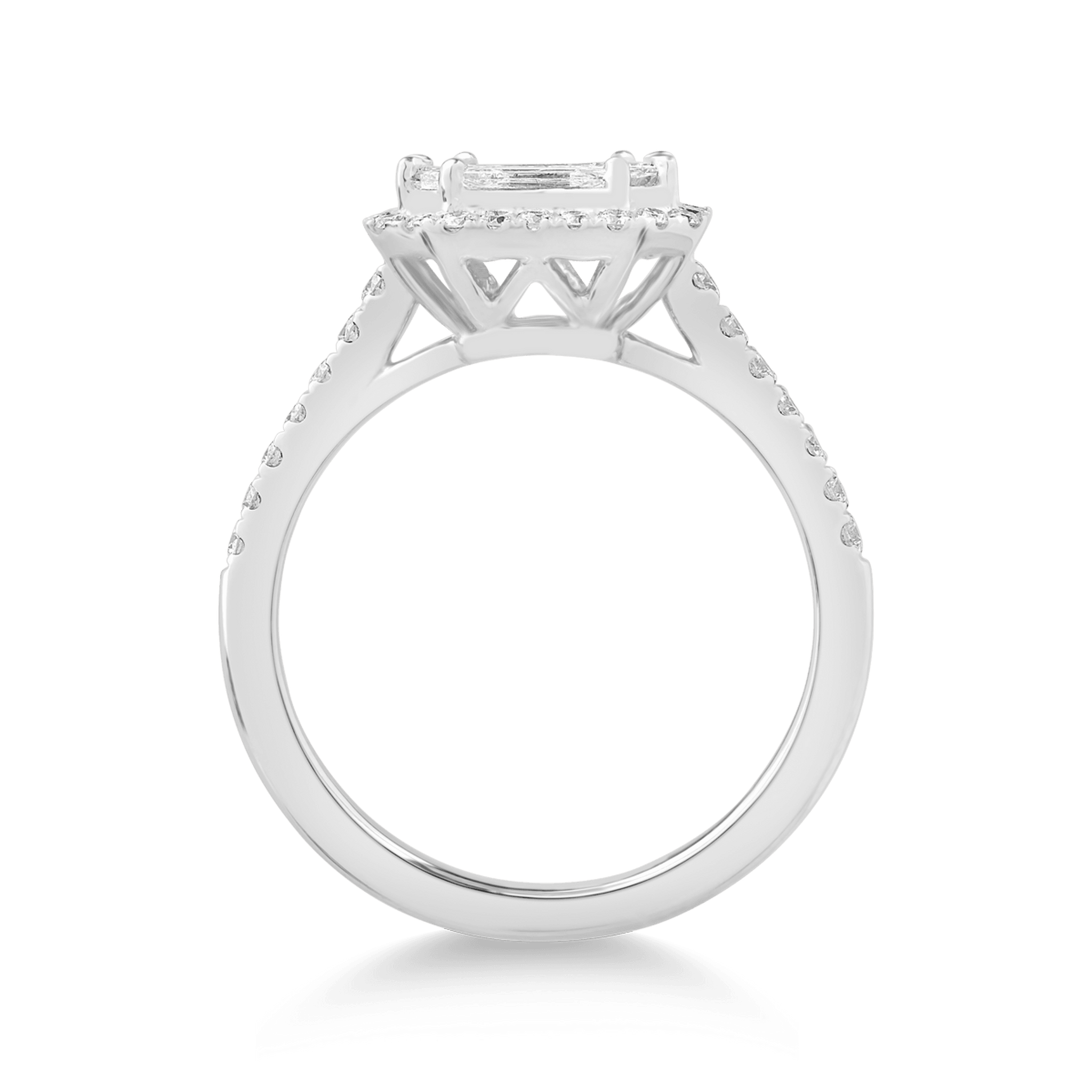 Inel din aur alb de 18K cu diamante de 1.34ct