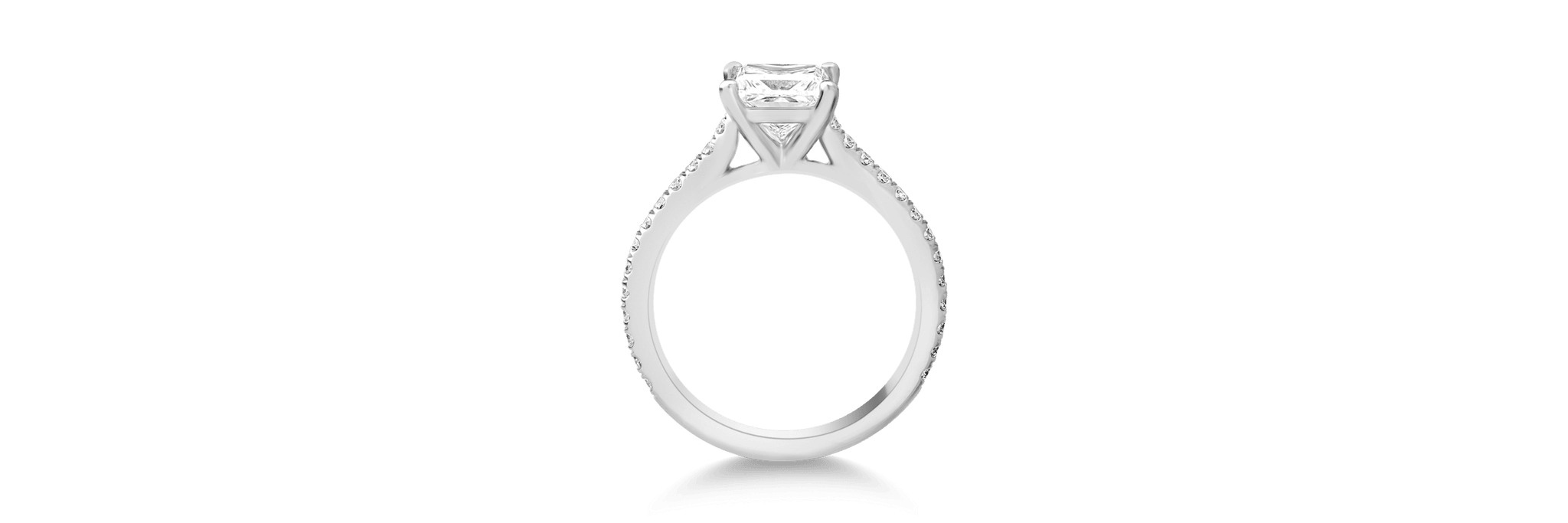 Inel de logodna din platina cu diamant de 1.51ct si diamante de 0.33ct