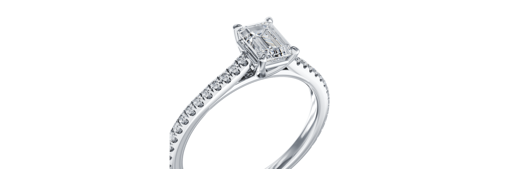Inel de logodna din platina cu diamant de 0.6ct si diamante de 0.185ct
