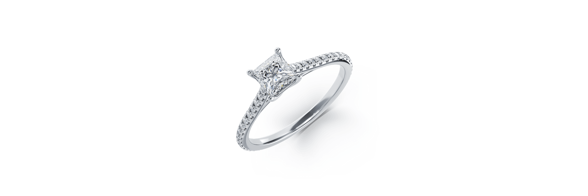 Inel de logodna din platina cu diamant de 0.6ct si diamante de 0.185ct
