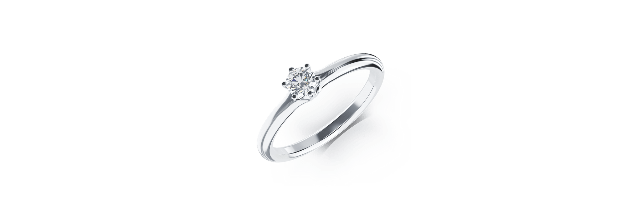 Inel de logodna din platina cu un diamant solitaire de 0.195ct