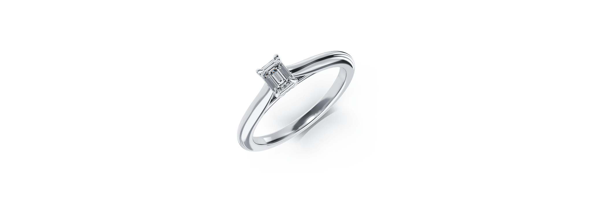 Inel de logodna din platina cu un diamant solitaire de 0.256ct