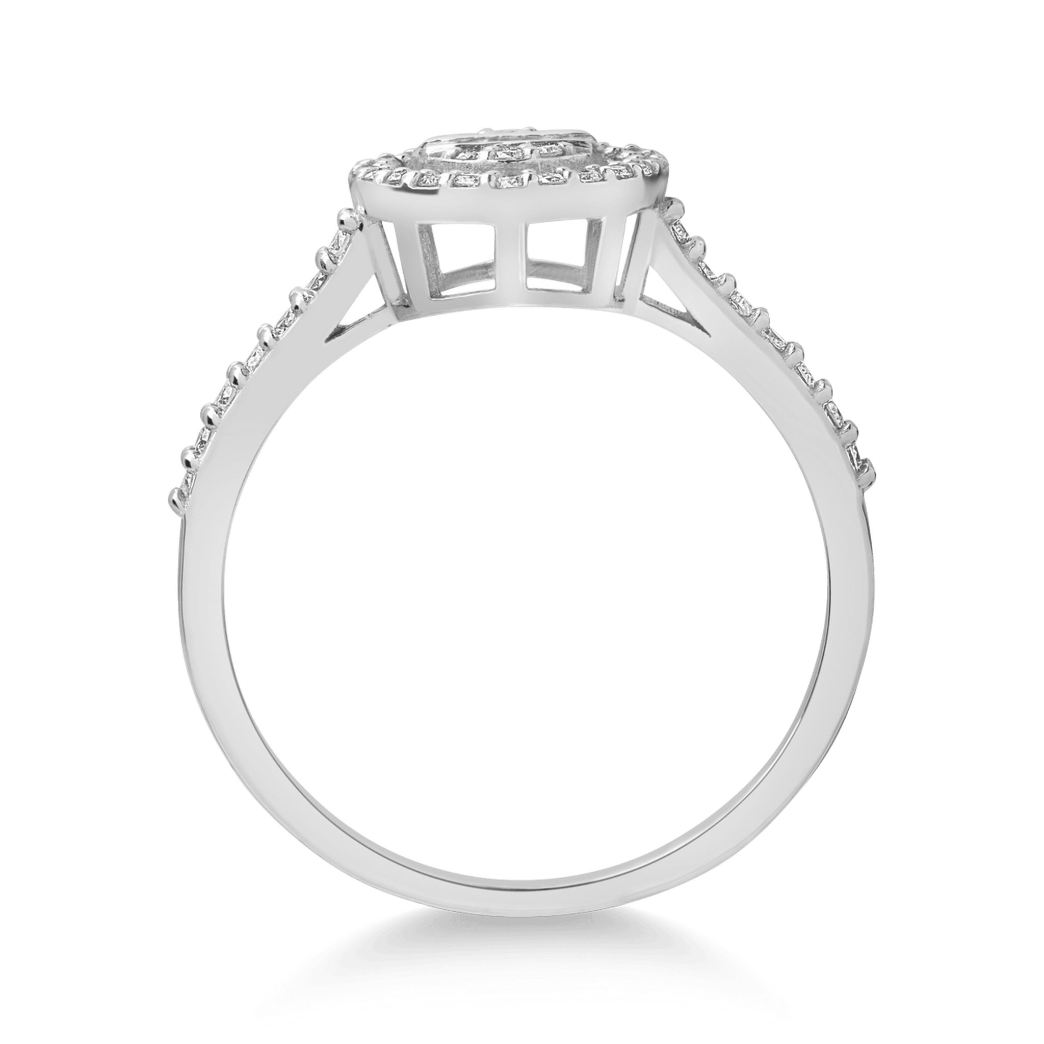 Inel din aur alb de 18K cu diamante de 0.36ct