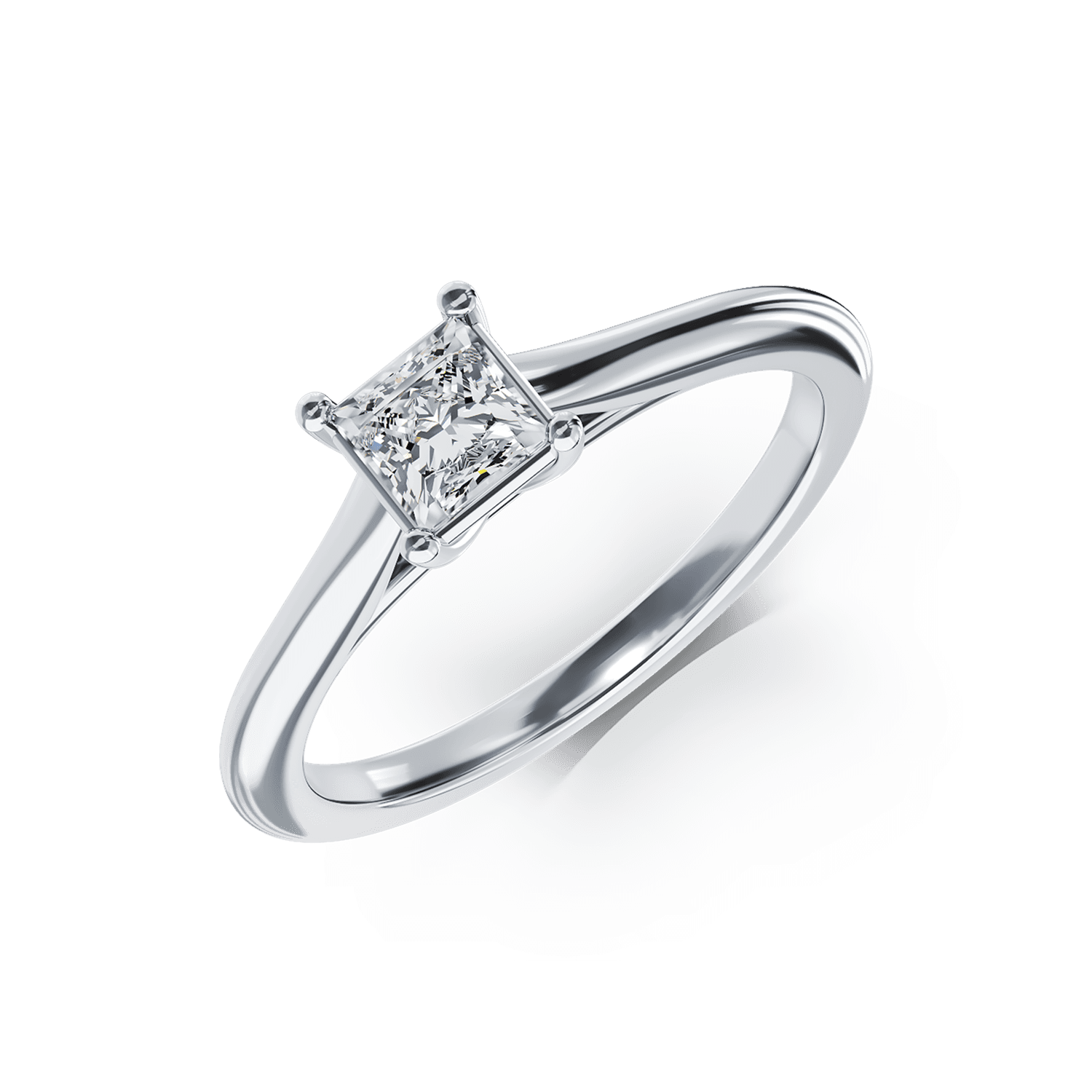 Inel de logodna din platina cu un diamant solitaire de 0.4ct