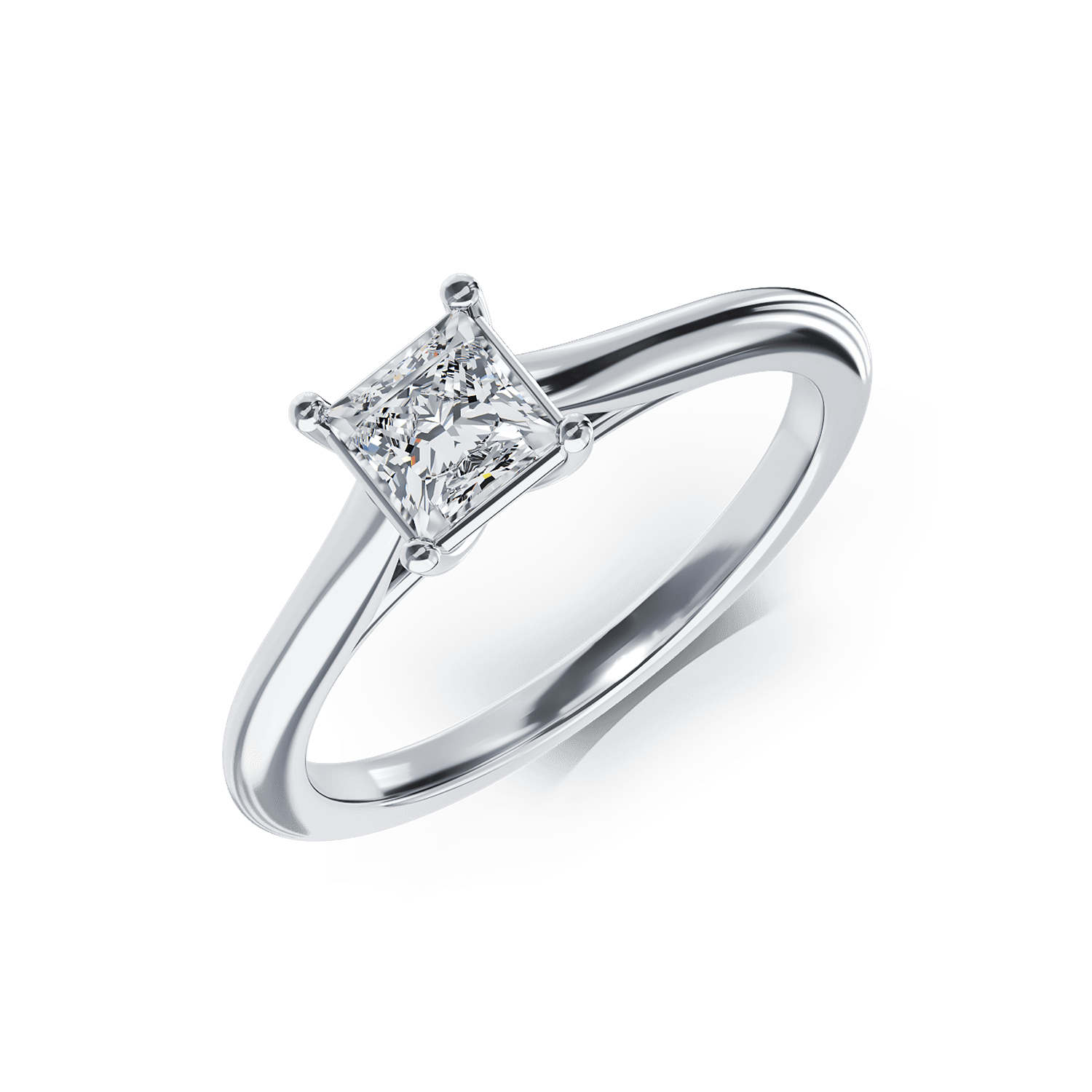Inel de logodna din platina cu un diamant solitaire de 0.52ct