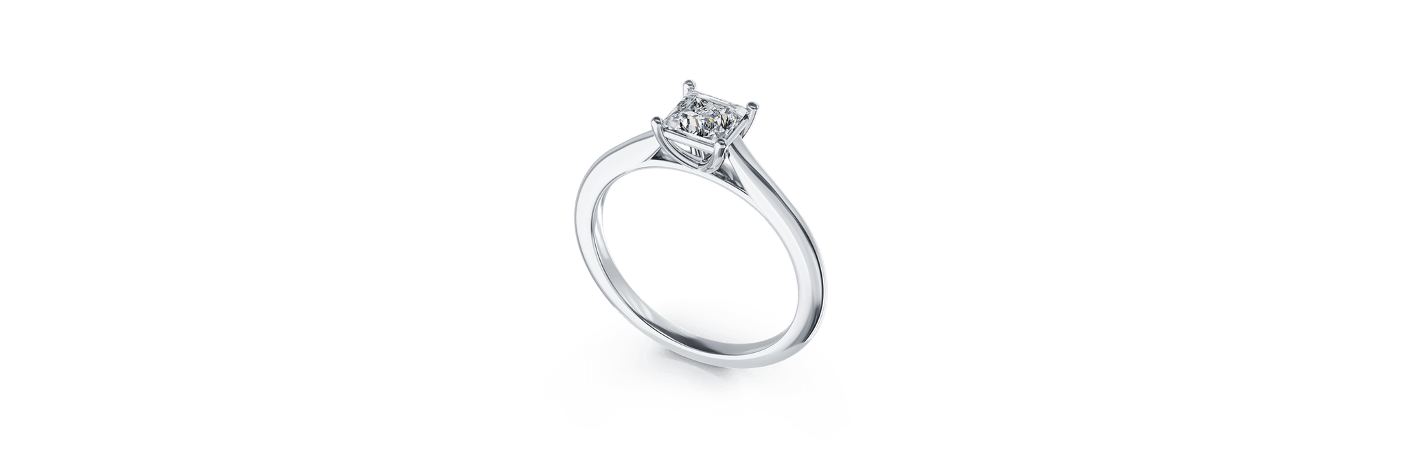 Inel de logodna din platina cu un diamant solitaire de 0.61ct