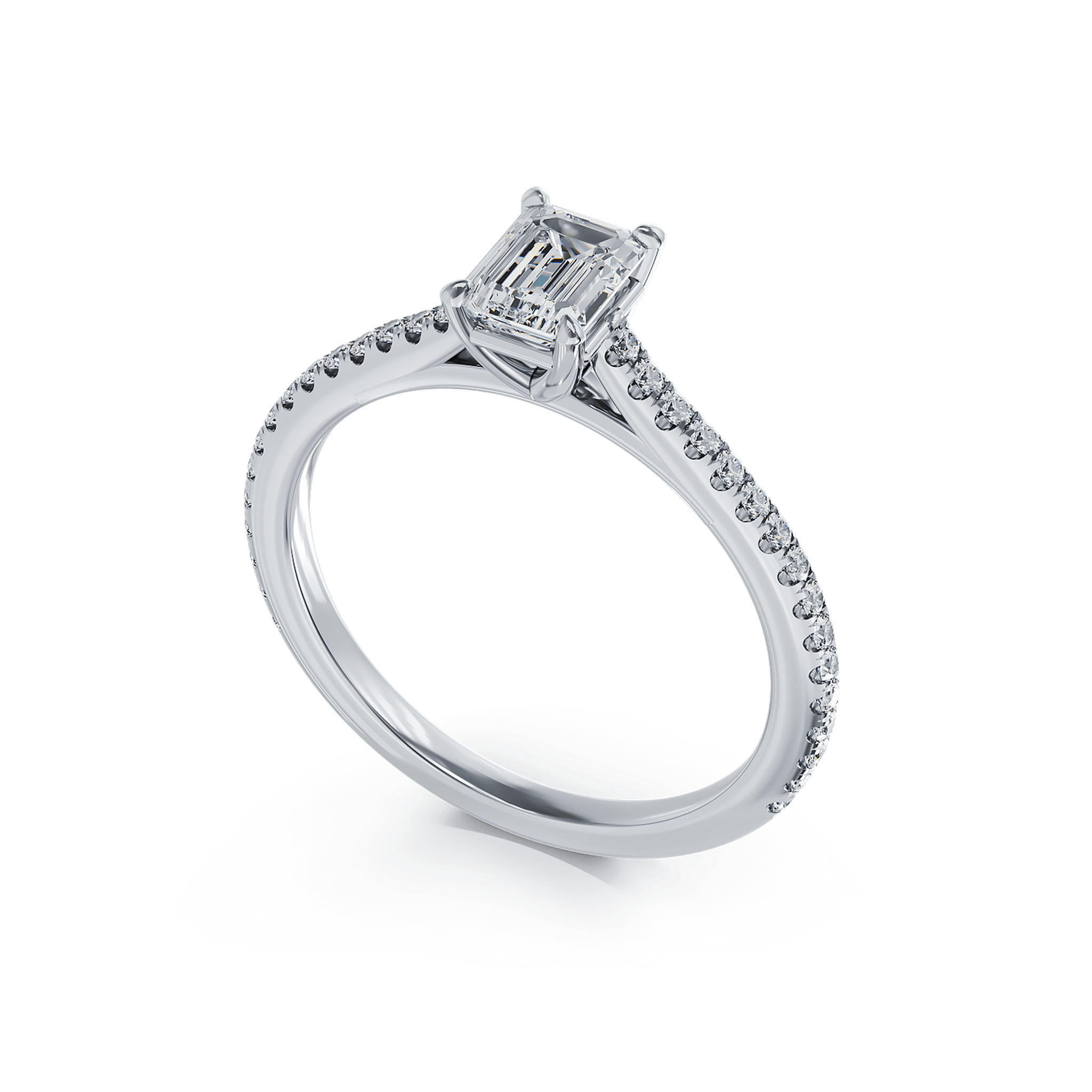 Inel de logodna din platina cu diamant de 0.62ct si diamante de 0.19ct