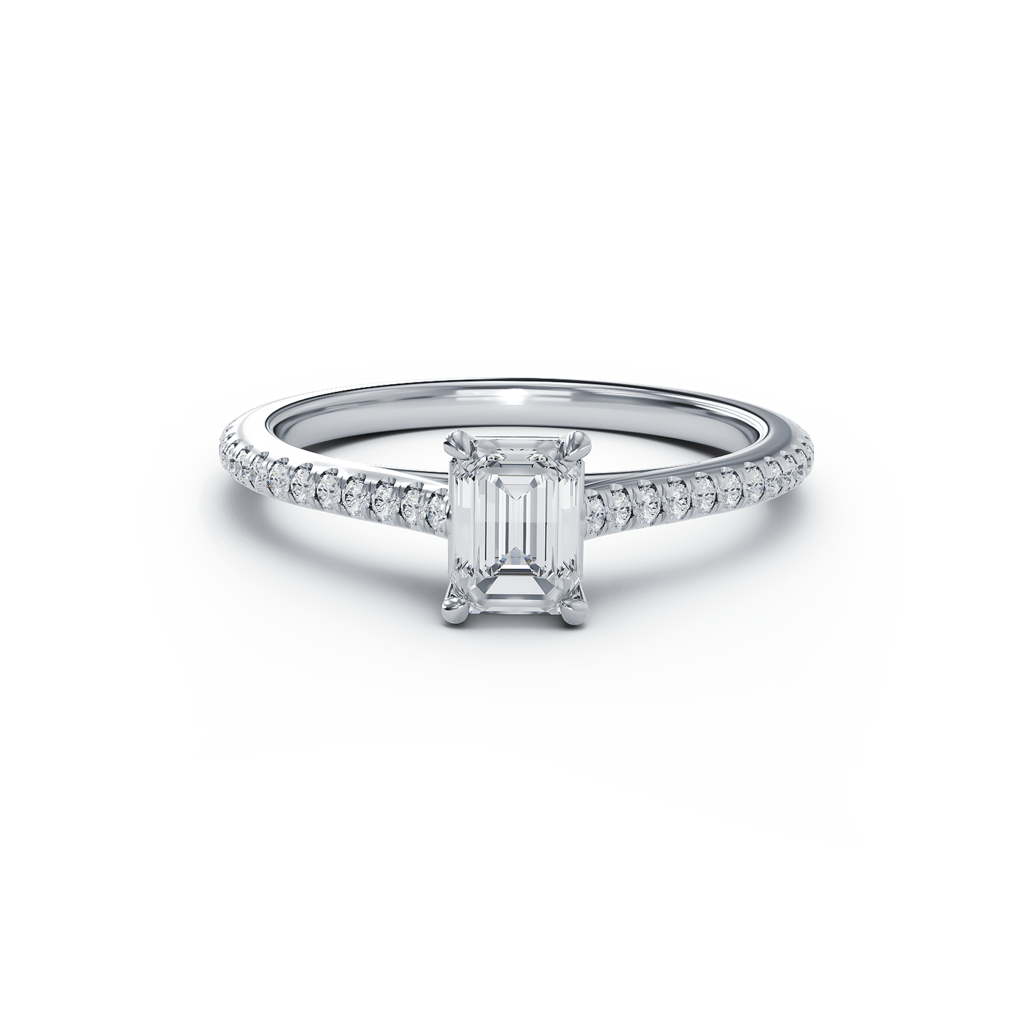 Inel de logodna din platina cu diamant de 0.62ct si diamante de 0.19ct