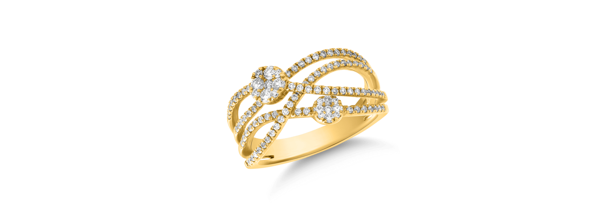 Inel din aur galben de 18K cu diamante de 0.54ct