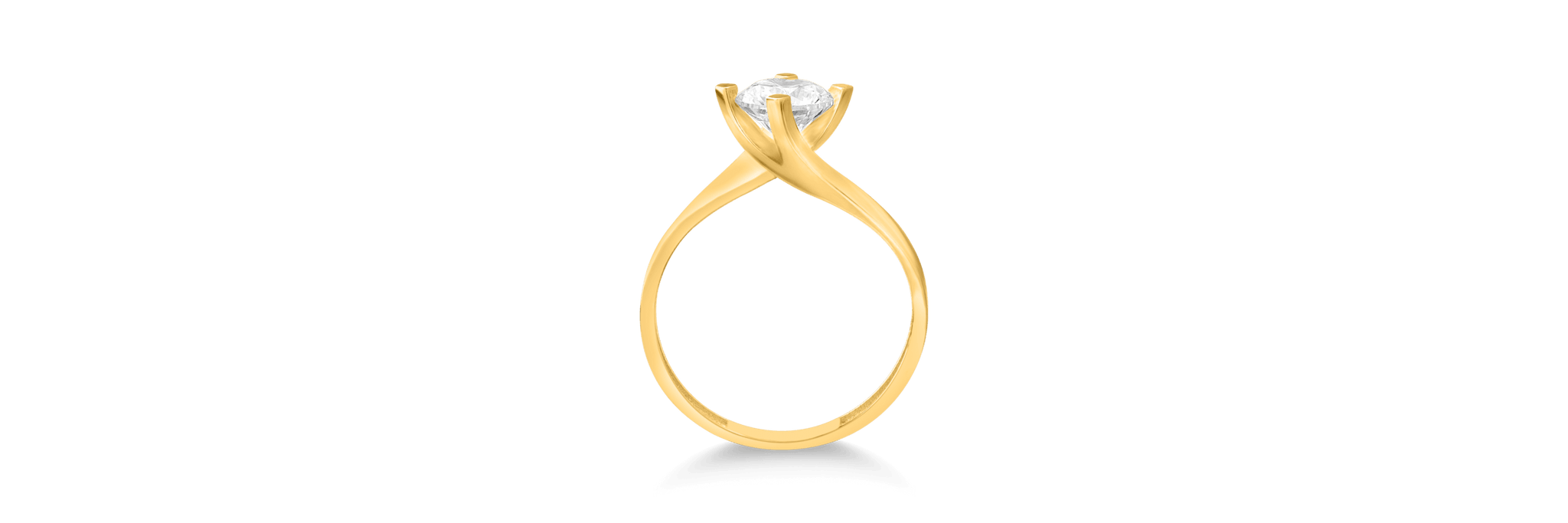 Inel de logodna din aur galben de 14K